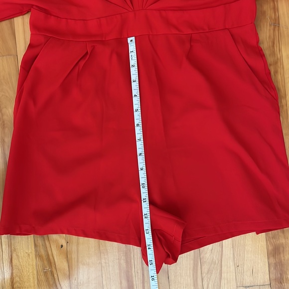 [L] RED KIMONO ROMPER GLAMAKER - Picture 9 of 14